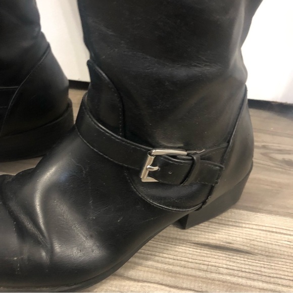 Chaps Ralph Lauren Black Riding Boots 8.5 Wide Leg - Picture 2 of 6